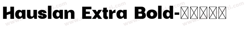 Hauslan Extra Bold字体转换